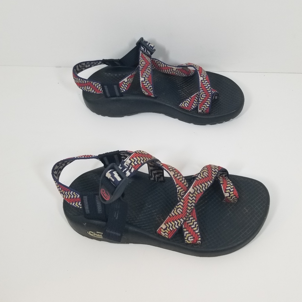 Chaco ZX2 Red Black Strappy Hiking Sport Sandals Women Size 6